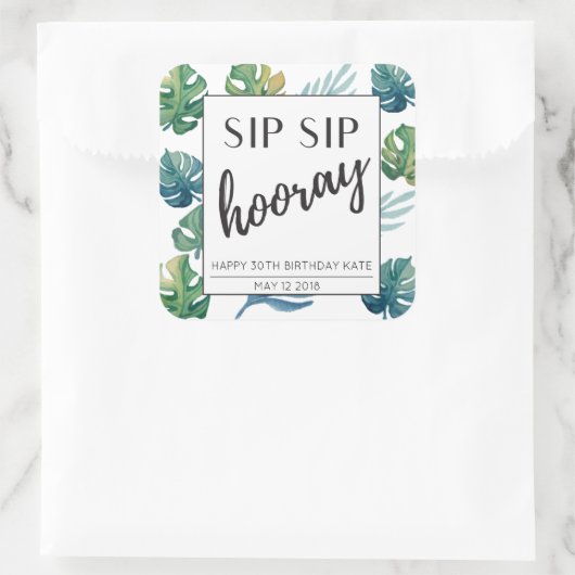 30e verjaardag Mini Wijn Label (Tas)