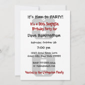 30e verjaardag Modern Black Red White Rivets B474 Kaart (Achterkant)