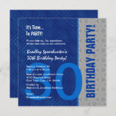 30e verjaardag Modern Blue en Silver S300 Kaart (Voorkant / Achterkant)