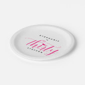 30e verjaardag Modern Elegant Thirtylicious Pink Papieren Bordje (Gekanteld)