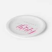 30e verjaardag Modern Elegant Thirtylicious Pink Papieren Bordje (Gekanteld)