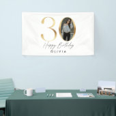 30e verjaardag Modern Gold foto elegant stijlvol i Spandoek (Beurs)