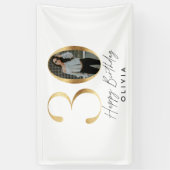 30e verjaardag Modern Gold foto elegant stijlvol i Spandoek (Verticaal)