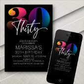 30e verjaardag Modern Kaart