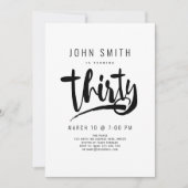 30e verjaardag, modern, mannelijk kaart (Voorkant)