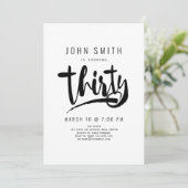 30e verjaardag, modern, mannelijk kaart (Staand voorkant)