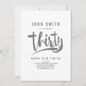 30e verjaardag, modern, mannelijk kaart (Voorkant)