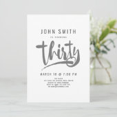 30e verjaardag, modern, mannelijk kaart (Staand voorkant)