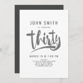 30e verjaardag, modern, mannelijk kaart (Voorkant / Achterkant)