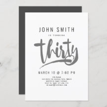 30e verjaardag, modern, mannelijk