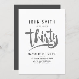 30e verjaardag, modern, mannelijk kaart