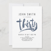 30e verjaardag, modern, mannelijk kaart (Voorkant)