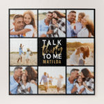 30e verjaardag modern multi-foto gouden script legpuzzel<br><div class="desc">Viel je 30e verjaardag in stijl met dit zwarte witte en goudeffect script 30e verjaardagsontwerp. Een modern ontwerp met manuscripttekst en gewaagde grafiek. Verander de kleur om aan te passen. Een deel van een collectie.</div>