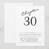 30e verjaardag Moderne 30 Partij Kaart (Voorkant / Achterkant)