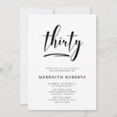 30e verjaardag Moderne Eenvoudige legante Partij Kaart (Voorkant)