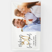 30e verjaardag moderne foto-collage voor zwart en  spandoek (Verticaal)