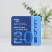 30e verjaardag Moderne Hues of Blue Kaart (Staand voorkant)