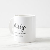 30e verjaardag Moderne persoonlijke cadeau Koffiemok (Voorkant links)