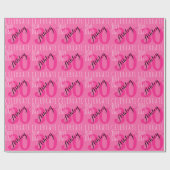 30e verjaardag Moderne roze typografie Cadeaupapier (Vlak)