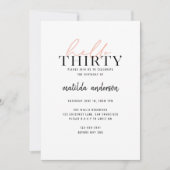 30e verjaardag moderne script geometrische perzikl (Voorkant)