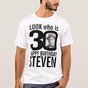 30e verjaardag mono bekijk 30 aangepaste foto en n t-shirt