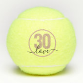 30e verjaardag Monogrammed Custom Tennisballen (Voorkant)