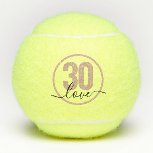 30e verjaardag Monogrammed Custom Tennisballen (Voorkant)