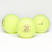 30e verjaardag Monogrammed Custom Tennisballen (Multi)