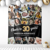 30e verjaardag Multi foto achtergrond Wandkleed