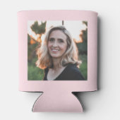 30e Verjaardag Naam 1995 Chic Roze Grijs Foto Blikjeskoeler (Achterkant)