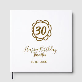 30e verjaardag Naam toevoegen Datum Jaar Golden Fl Gastenboek