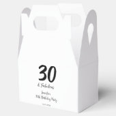 30e verjaardag Naam toevoegen Datum jaar zwart Bedankdoosjes (Geopend)