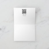 30e verjaardag Naam toevoegen Datum jaar zwart Bedankkaart (Binnen)