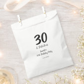 30e verjaardag Naam toevoegen Datum jaar zwart Bedankzakje (Geknipt)