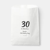 30e verjaardag Naam toevoegen Datum jaar zwart Bedankzakje (Voorkant)