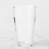 30e verjaardag Naam toevoegen Datum jaar zwart Glas (Links)