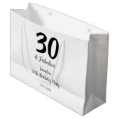 30e verjaardag Naam toevoegen Datum jaar zwart Groot Cadeauzakje (Voorkant Gekanteld)
