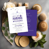 30e verjaardag Nauti Nautical Boat Party Kaart