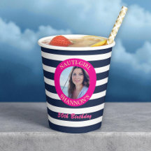 30e verjaardag nautische foto partij cups