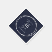 30e verjaardag Navy Silver Cheers to 30 Years Part Servet (Hoek)