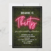 30e verjaardag Neon Dertig uitnodiging (Voorkant)