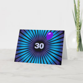 30e verjaardag Neon Optical Illusion Kaart