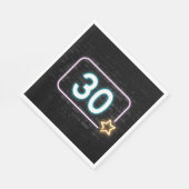 30e verjaardag Neon Sign On Brick Servet (Hoek)