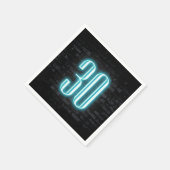 30e verjaardag Neon Sign on Brick Wall Servet (Hoek)