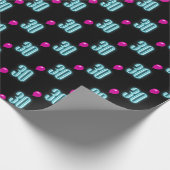 30e verjaardag Neon Sign. with Balloon Cadeaupapier (Hoek)