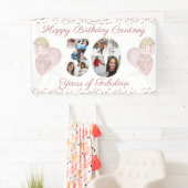 30e verjaardag nummer 30 Cutout 8 foto's Roos Gold Spandoek (Insitu)