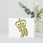 30e verjaardag - Nummer - Dertig Briefkaart (Staand voorkant)