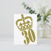 30e verjaardag - Nummer - Dertig Briefkaart (Staand voorkant)