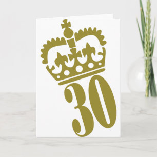 30e verjaardag - Nummer - Dertig Kaart
