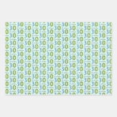 30e verjaardag nummers Paarse roze Inpakpapier Vel (Voorkant 2)